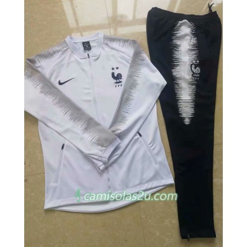 França Casaco de Treino Conjunto Branco 2018 França Casaco de Treino Conjunto Branco 2018